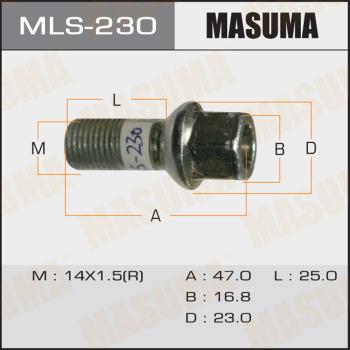 MASUMA MLS-230 - Болт для кріплення колеса avtolavka.club