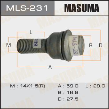 MASUMA MLS-231 - Болт для кріплення колеса avtolavka.club