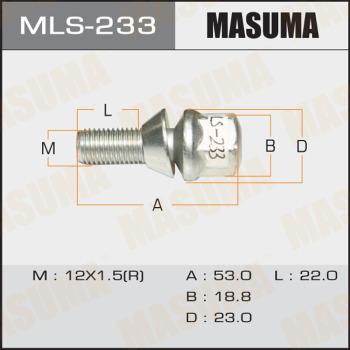 MASUMA MLS-233 - Болт для кріплення колеса avtolavka.club