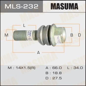 MASUMA MLS-232 - Болт для кріплення колеса avtolavka.club