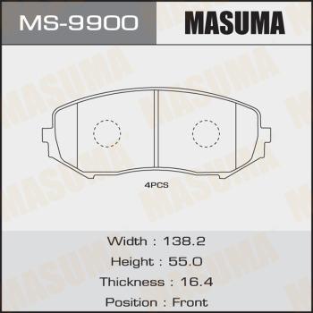 MASUMA MS-9900 - Комплект гальм, барабанний механізм avtolavka.club