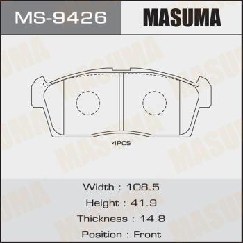 MASUMA MS-9426 - Комплект гальм, барабанний механізм avtolavka.club