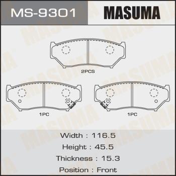 MASUMA MS-9301 - Комплект гальм, барабанний механізм avtolavka.club