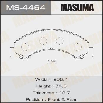 MASUMA MS-4464 - Комплект гальм, барабанний механізм avtolavka.club