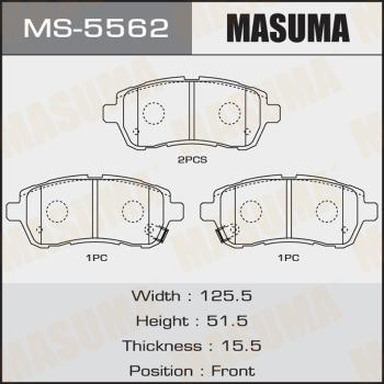 MASUMA MS-5562 - Комплект гальм, барабанний механізм avtolavka.club