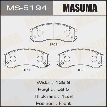 MASUMA MS-5194 - Комплект гальм, барабанний механізм avtolavka.club