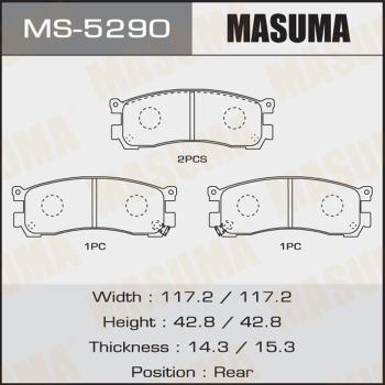 MASUMA MS-5290 - Комплект гальм, барабанний механізм avtolavka.club