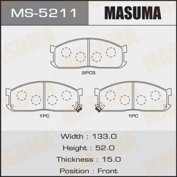 MASUMA MS-5211 - Комплект гальм, барабанний механізм avtolavka.club