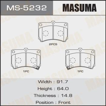 MASUMA MS-5232 - Комплект гальм, барабанний механізм avtolavka.club