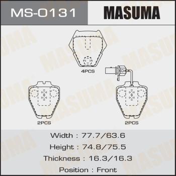 MASUMA MS-0131 - Комплект гальм, барабанний механізм avtolavka.club