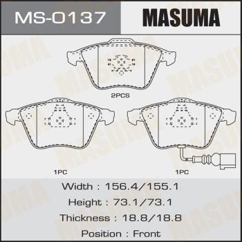 MASUMA MS-0137 - Комплект гальм, барабанний механізм avtolavka.club