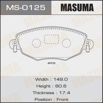 MASUMA MS-0125 - Комплект гальм, барабанний механізм avtolavka.club