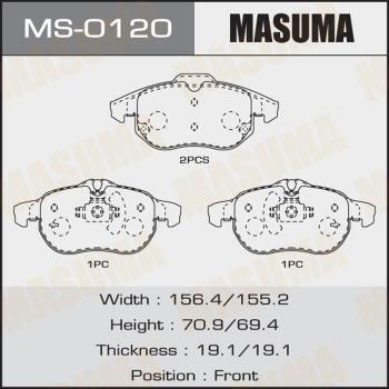 MASUMA MS-0120 - Комплект гальм, барабанний механізм avtolavka.club