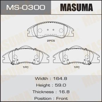MASUMA MS-0300 - Комплект гальм, барабанний механізм avtolavka.club
