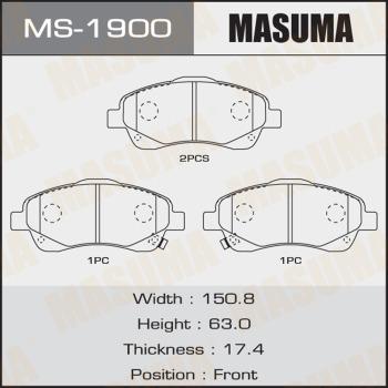MASUMA MS-1900 - Комплект гальм, барабанний механізм avtolavka.club