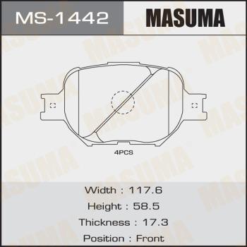 MASUMA MS-1442 - Комплект гальм, барабанний механізм avtolavka.club