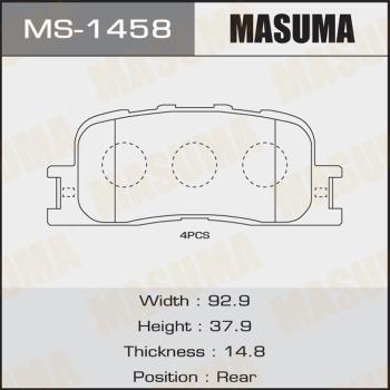 MASUMA MS-1458 - Комплект гальм, барабанний механізм avtolavka.club