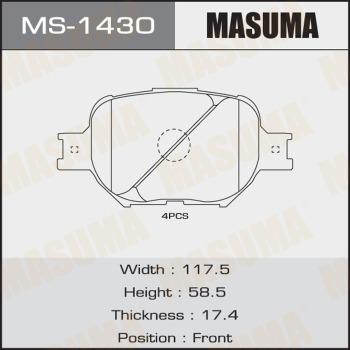 MASUMA MS-1430 - Комплект гальм, барабанний механізм avtolavka.club