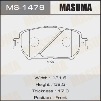 MASUMA MS-1479 - Комплект гальм, барабанний механізм avtolavka.club