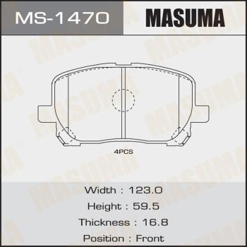 MASUMA MS-1470 - Комплект гальм, барабанний механізм avtolavka.club