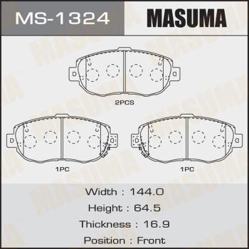 MASUMA MS-1324 - Комплект гальм, барабанний механізм avtolavka.club