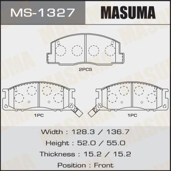 MASUMA MS-1327 - Комплект гальм, барабанний механізм avtolavka.club