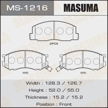 MASUMA MS-1216 - Комплект гальм, барабанний механізм avtolavka.club