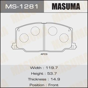 MASUMA MS-1281 - Комплект гальм, барабанний механізм avtolavka.club