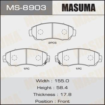 MASUMA MS-8903 - Комплект гальм, барабанний механізм avtolavka.club