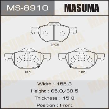 MASUMA MS-8910 - Комплект гальм, барабанний механізм avtolavka.club