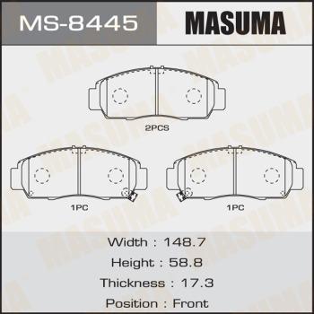 MASUMA MS-8445 - Комплект гальм, барабанний механізм avtolavka.club