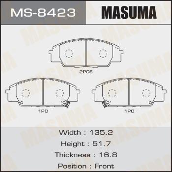 MASUMA MS-8423 - Комплект гальм, барабанний механізм avtolavka.club