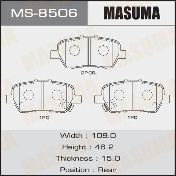 MASUMA MS-8506 - Комплект гальм, барабанний механізм avtolavka.club