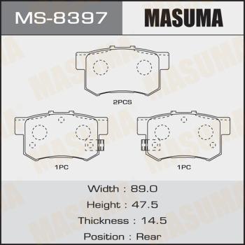 MASUMA MS-8397 - Комплект гальм, барабанний механізм avtolavka.club