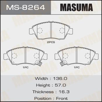 MASUMA MS-8264 - Гальмівні колодки, дискові гальма avtolavka.club