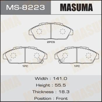 MASUMA MS-8223 - Комплект гальм, барабанний механізм avtolavka.club
