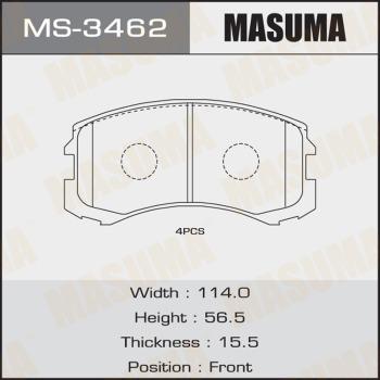 MASUMA MS-3462 - Комплект гальм, барабанний механізм avtolavka.club