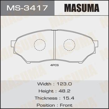 MASUMA MS-3417 - Комплект гальм, барабанний механізм avtolavka.club