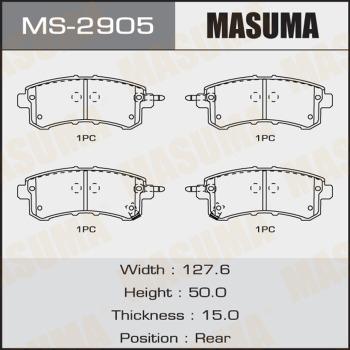 MASUMA MS-2905 - Комплект гальм, барабанний механізм avtolavka.club