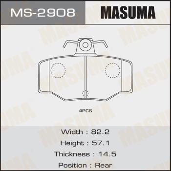 MASUMA MS-2908 - Комплект гальм, барабанний механізм avtolavka.club