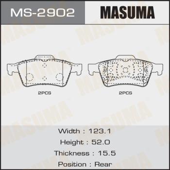 MASUMA MS-2902 - Комплект гальм, барабанний механізм avtolavka.club
