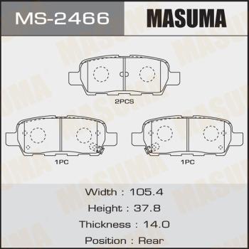 MASUMA MS-2466 - Комплект гальм, барабанний механізм avtolavka.club