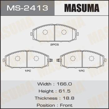 MASUMA MS-2413 - Комплект гальм, барабанний механізм avtolavka.club