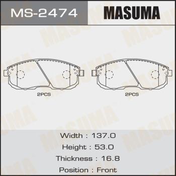 MASUMA MS-2474 - Комплект гальм, барабанний механізм avtolavka.club