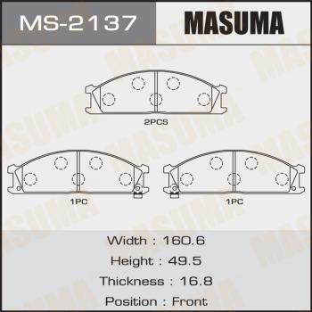 MASUMA MS-2137 - Комплект гальм, барабанний механізм avtolavka.club