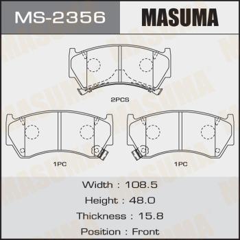 MASUMA MS-2356 - Комплект гальм, барабанний механізм avtolavka.club