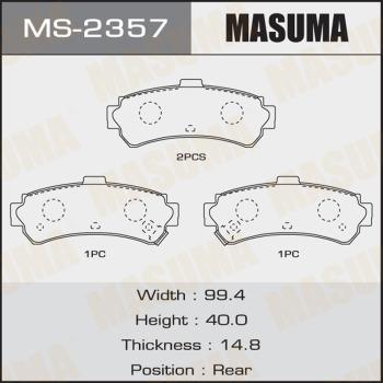 MASUMA MS-2357 - Комплект гальм, барабанний механізм avtolavka.club