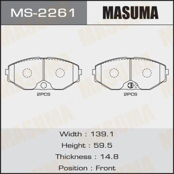 MASUMA MS-2261 - Комплект гальм, барабанний механізм avtolavka.club