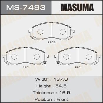 MASUMA MS-7493 - Комплект гальм, барабанний механізм avtolavka.club