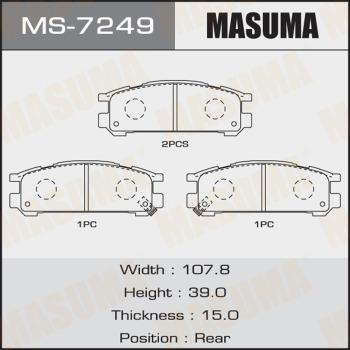 MASUMA MS-7249 - Комплект гальм, барабанний механізм avtolavka.club